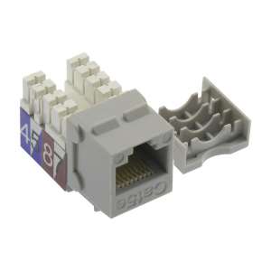 Cat5E 110 Style Keystone Insert - Gray