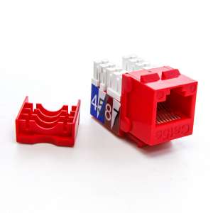 Cat5E 110 Style Keystone Insert - Red