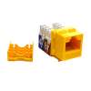 Cat5E 110 Style Keystone Insert - Yellow