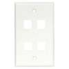 Keystone Wall Plate 4 Port - White