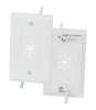 1-Gang Feed-Through Wall Plate with Flexible Opening, White