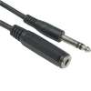 25Ft 1/4" Stereo Male / Female cable