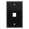 1Port Keystone Wallplate Black Smooth Face