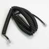 12Ft Coiled Handset Cord, RJ22 (4P4C) Black