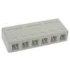 6 Port RJ45 Surface Mount Box White (Box Only)