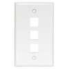 Keystone Wall Plate 3 Port - White