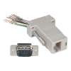 DB9-Male to RJ11/12 (6 wire) Modular Adapter Ivory