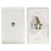 RJ11 Modular Single Port Wall Plate White