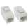 Cat5E/Cat6 Inline Coupler with Keystone Latch White