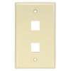 Keystone Wall Plate 2 Port - Ivory