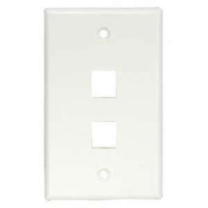 Keystone Wall Plate 2 Port - White