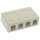 4 Port RJ45 Surface Mount Box White (Box Only)