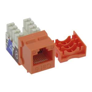 Cat6 110 Style Keystone Insert - Orange