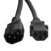 8Ft  Power Extension Cord C13 To C14 Black  / SJT  14/3