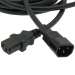 6Ft Power Extension Cord C13 to C14 Black /SJT  16/3