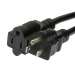 3Ft Power Cord 5-15P to 5-15R   Black / SJT 16/3