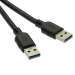 3Ft USB3.0 A-Male to A-Male Black