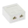 Cat.6 2Port Surface Mount Box White w/Jack