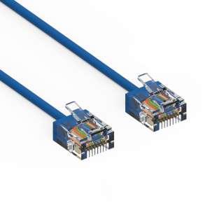 4Ft Cat6A UTP Super-Slim Ethernet Network Cable 32AWG Blue