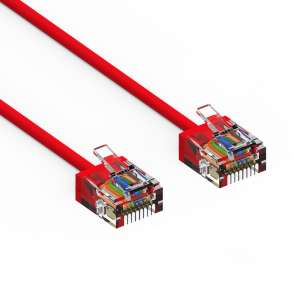 3Ft Cat6A UTP Super-Slim Ethernet Network Cable 32AWG Red